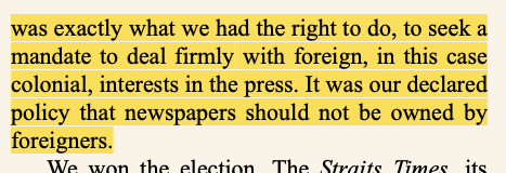 JapanPathak's tweet photo. “...exactly what we had the right to do, to seek a mandate to deal firmly with foreign, in this case colonial, interests...”
“........influences the politics of a country.... I did not want a foreigner not rooted in Singapore to decide our political agenda.”
#BigTechColonialism https://t.co/l0pIlJ8gxX