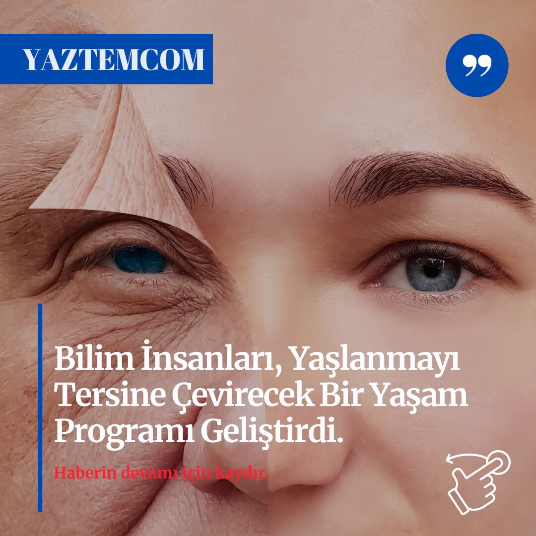 yaztemcom's tweet photo. Bilim İnsanları, Yaşlanmayı Tersine Çevirecek Bir Yaşam Programı Geliştirdi!
https://t.co/YNzJmON083 https://t.co/ryCFXVw45I