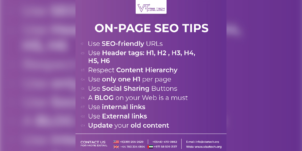 VisetechOffici1's tweet photo. On-page SEO Tips...
Contact: +1(646) 470-0862
Website: https://t.co/Cx6TUHgnq8
#visetech #SearchEngineOptimization #SearchEngine #SEO #SMM #onpage #seotips #blog #internallinks #externallinks https://t.co/EZe8QuPoY7