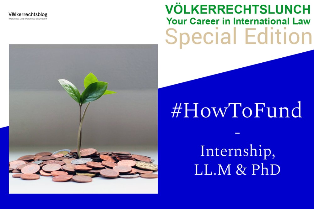 Voe_Blog's tweet image. 🔴 Reminder: Am Montag, 7.6. um 12h findet unser #Völkerrechtslunch 🍵Special Edition zu #HowToFund Praktika, LL.M.s und PhDs statt! Alle Infos hier 👉 voelkerrechtsblog.org/events/voelker…