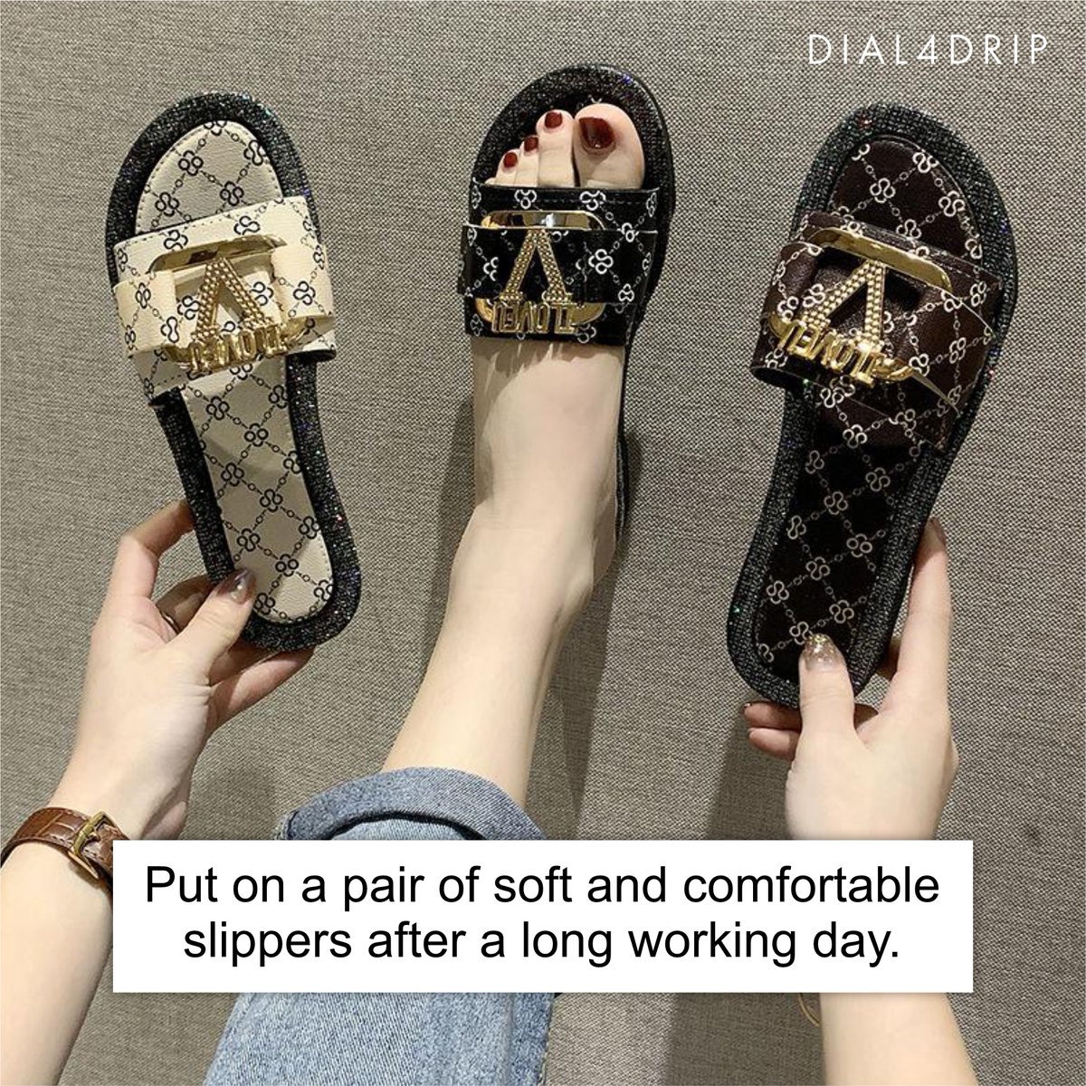 dial4drip's tweet photo. Sit on the couch with a cup of coffee and watch TV shows. These comfortable and stylish metal letter slippers invite you to relax. Walking around the house comfortably.
-----
🛍️ https://t.co/wz9ZFfqWhy
.
#fashionista #dope #clothingbrand #dopeclothing #dopestyle #blm https://t.co/UKomPZ0q0Q