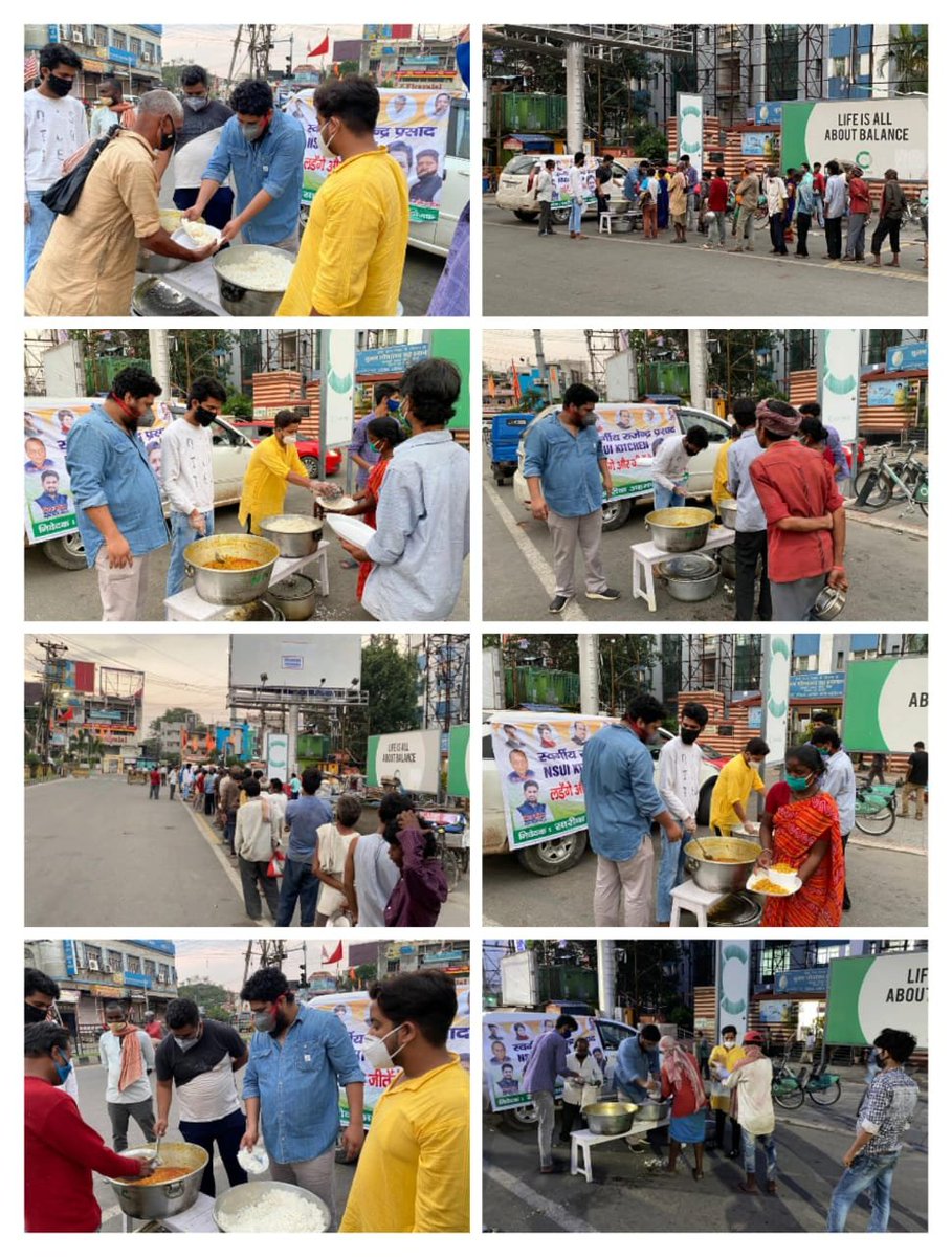 nsui's tweet photo. NSUI के राष्ट्रीय संयोजक @SariqueAhmadKh1 द्वारा "स्व.राजेंद्र बाबू NSUI रसोई" के माध्यम से निरंतर जरुरतमंद लोगो को खाना वितरण किया जा रहा है, मौके पर NSUI झारखंड के पूर्व अध्यक्ष @ShahbaazSpd जी ने भोजन वितरण कर NSUI के साथियों का हौसला बढाया।
#LadengeAurJeetenge https://t.co/Pi1h5P7vmd