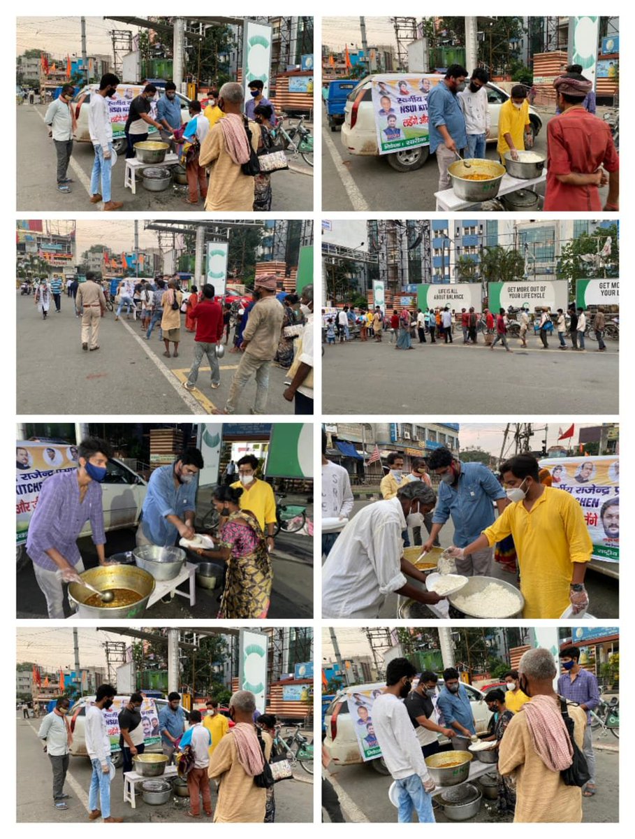 nsui's tweet photo. NSUI के राष्ट्रीय संयोजक @SariqueAhmadKh1 द्वारा "स्व.राजेंद्र बाबू NSUI रसोई" के माध्यम से निरंतर जरुरतमंद लोगो को खाना वितरण किया जा रहा है, मौके पर NSUI झारखंड के पूर्व अध्यक्ष @ShahbaazSpd जी ने भोजन वितरण कर NSUI के साथियों का हौसला बढाया।
#LadengeAurJeetenge https://t.co/Pi1h5P7vmd