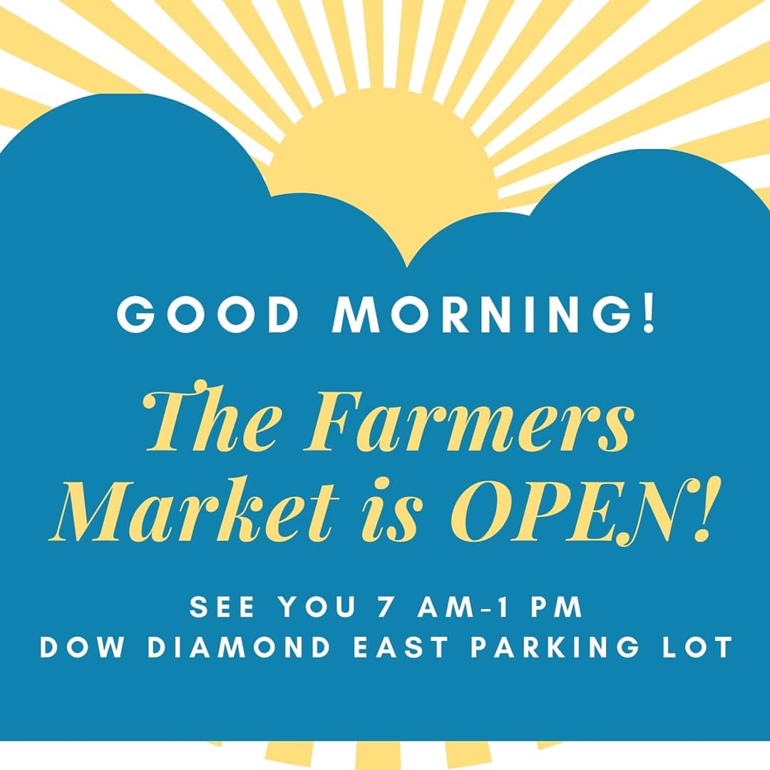 MidlandFMarket's tweet photo. It's market day!
Come to the Dow Diamond East parking lot today til 1pm for #MAFM!!
#farmersmarketsareessential #shoplocal #MidlandMI https://t.co/CtuwYKQUrT