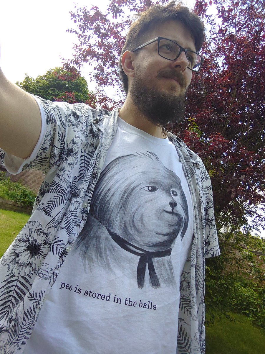 PiratPeter's tweet image. New @puppercore tee arrived.
Couldn't be happier to be spreading hard truths emblazoned over my front.
#Dogecore #PeeIsStoredInTheBalls