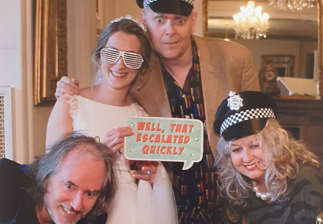 We're back!!An incredible return to murdering last night at Auchen Castle, for the wonderful Jane &amp; Ians wedding. Feedback:
"Obvious the cast loved their job. Fantastic!"
"You made the day truly special" 
#murdermostcheeky #murdermystery #comedy #murdermysterydinner #actorslife