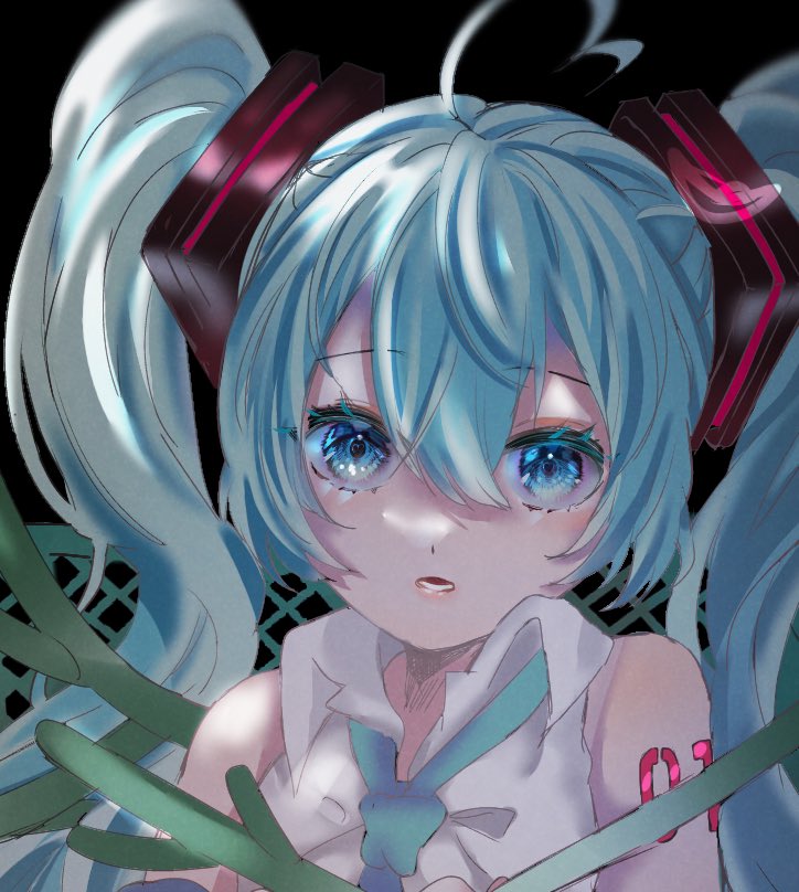初音ミク 「顔。 」|もぶきャらのイラスト