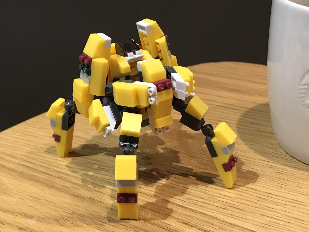 gohgoh_gohgoh's tweet image. 多脚メカ第四弾。黄色。少しずつ変えてるけど…丸める

#DAISO
#PETITBLOCKS
#ROBOTBUILDERS
#robot 
#ダイソー
#プチブロック
#丸まる
#スタバでプチブロック