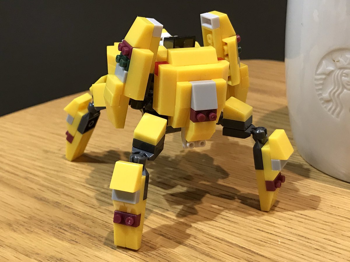 gohgoh_gohgoh's tweet image. 多脚メカ第四弾。黄色。少しずつ変えてるけど…丸める

#DAISO
#PETITBLOCKS
#ROBOTBUILDERS
#robot 
#ダイソー
#プチブロック
#丸まる
#スタバでプチブロック
