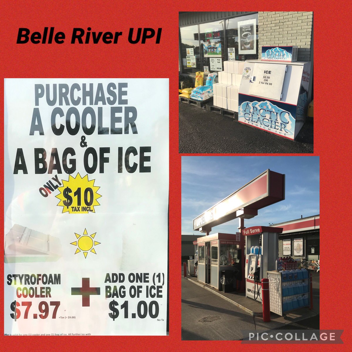 upibelleriver's tweet photo. Headed to the lake this steamy weekend? Fill the boat and grab a bag of ice &amp; a cooler at your local UPI store 😎 https://t.co/34F2Mpm5fW