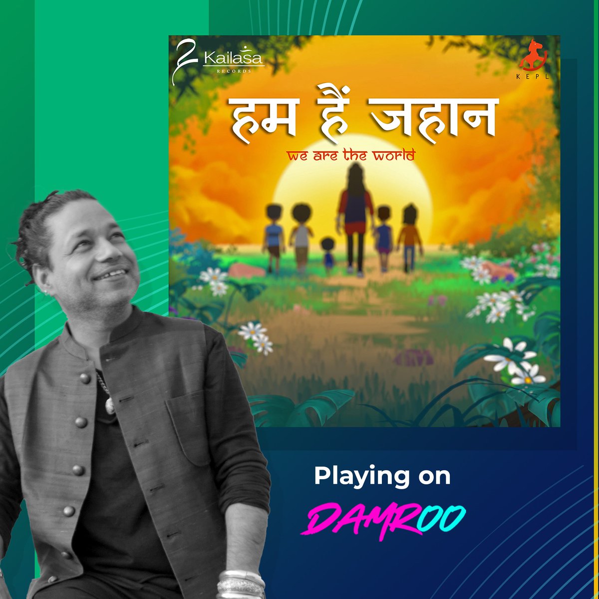 damrooapp's tweet photo. Loving the Vibes🌈 of #HumHainJahaan by Padma Shri @Kailashkher 🙏

#WorldEnvironmentDay @KKherFoundation #KailasaRecords 

#AbHarGharBajegaDamroo

Download the App Now: https://t.co/1SPusTOLRb

#kailashkher #damroo #nonflimmusic #IndependentArtist #independentmusic https://t.co/Q8f7Q0PAwV