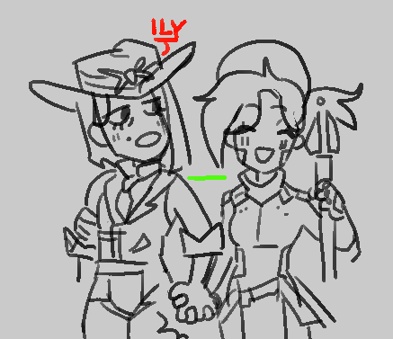 skullmercy's tweet photo. old sketches of my first mercy pocket duo... (also my introduction of healhaw LMAO) https://t.co/MLEZTR7yOl