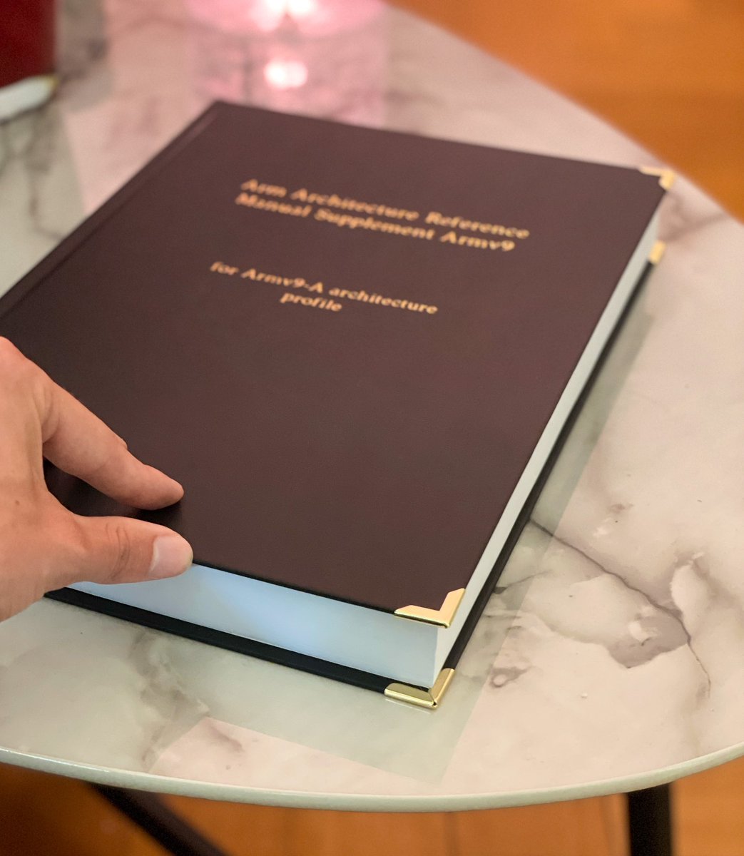 Fox0x01's tweet photo. Get yourself a partner who loves you for the weirdo that you are and serves you a custom print of the Armv9 architecture supplement with an A5 Wagyu steak. https://t.co/KYmyG3QjgY