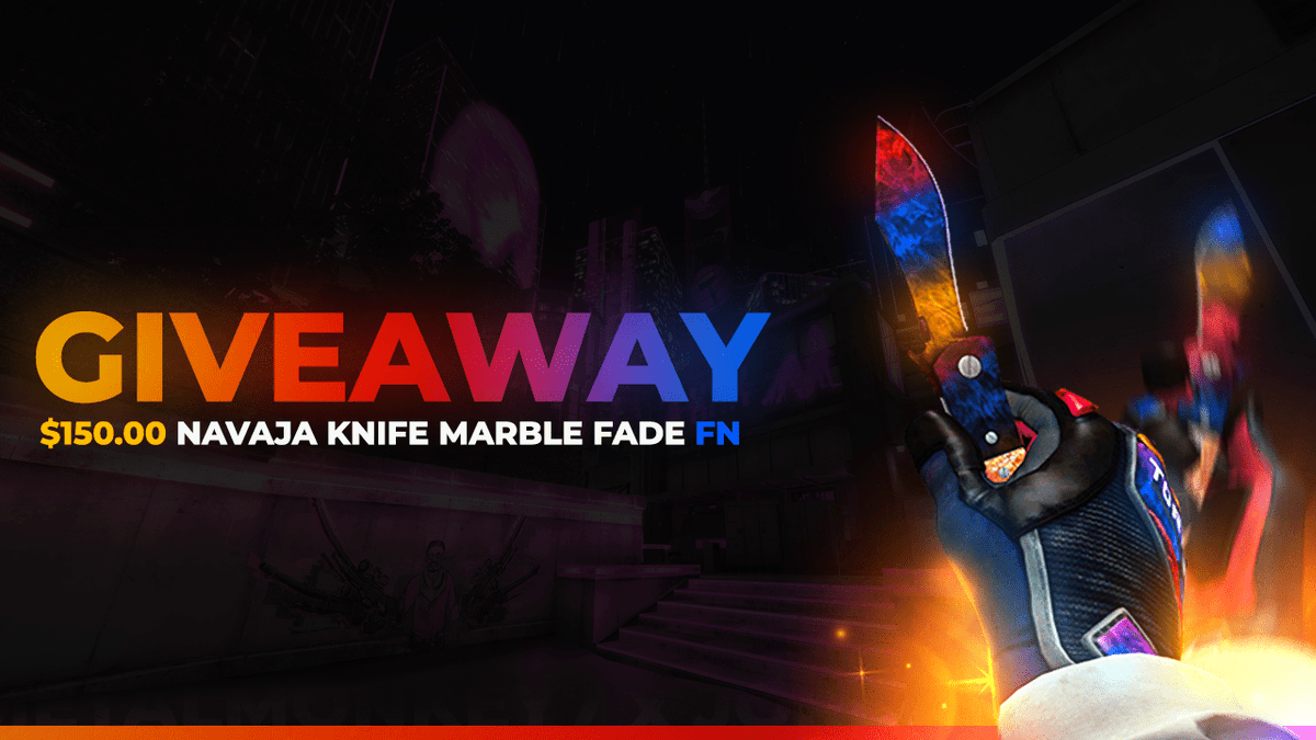 jordanr's tweet photo. 💸 Navaja Knife | Marble Fade [$150] 💸
💎 CS:GO Skin Giveaway 💎

🔁 Retweet &amp; Follow
⏬ Enter Here ⏬
https://t.co/xnYA5nIkfn

Giveaway sponsored by both me and @MetalMonkeyThe7! Good luck!

👥 Tag some friends so they know to enter as well! https://t.co/BEHhJvT6G7
