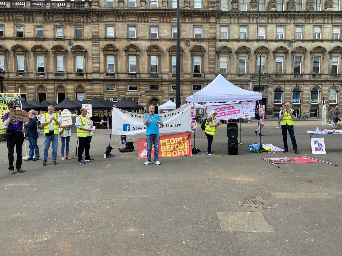 What crowd!! All united in saying to Glasgow City Council enough is enough to the SNPs local government cuts. 

The @GlasgowTories are united in our opposition #SaveOurVenues