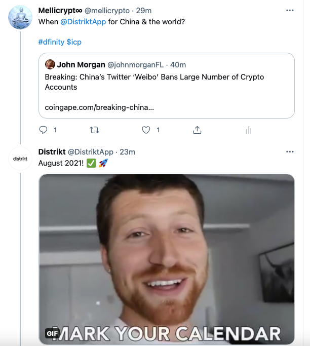 mellicrypto's tweet photo. twitter ve weibu hegomanyasına karşı merkezsiz sosyal medya ağı #distriktapp ağustos da sahneye çıkıyor🔥
Gelecek dfinity ve holochainle daha parlak
@DistriktApp @dfinity @holochain https://t.co/lENv0YbCE4