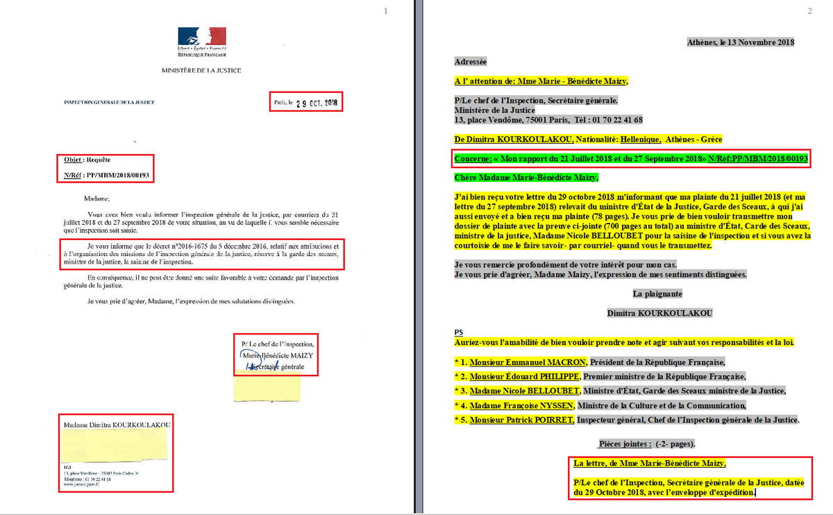 dkourkoulakou's tweet photo. 1/15
Rapport de D.KΟURKOULAKOU contre les:
-.@EmmanuelMacron #Macron
PDR/SCP/BCP/BR/B087460
-#EdouardPhilippe
CAB/2018D/21271-AL
-N. #Belloubet e.a.
PP/MBM/2018/00193
qui cachents scandaleusement le testament de feue Theodossia KARAIOSSIFOGLOU-connue sur le nom Dorette Andreadis. https://t.co/UqKeFAZ2CZ