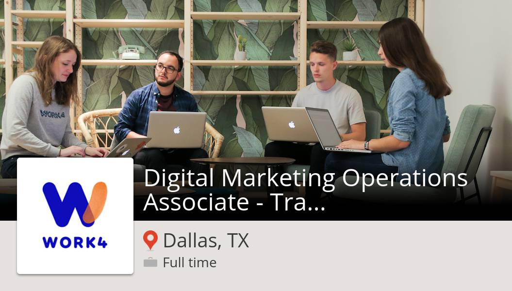 AnneJouot's tweet photo. Besoin d'un Digital #Marketing Operations Associate - Traffic #Management #DallasTX, postulez dès maintenant chez #Work4! #job https://t.co/zp6nFo66RH #Work4 https://t.co/3OUUAY5cNk