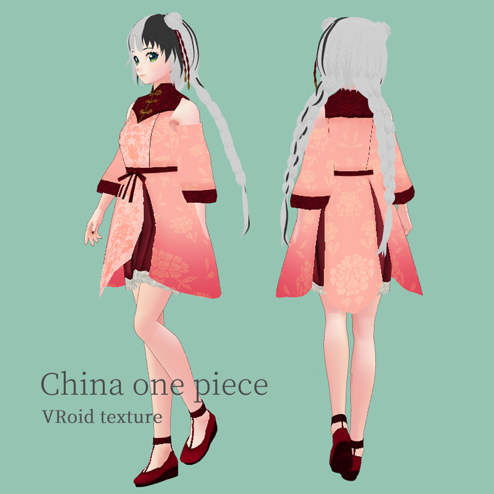 田中桔梗 ききょうぱんだ Vr文化アンバサダー Vr歌劇団座長vtuber Vroidの衣装販売しましたー٩ ˊᗜˋ و 色は３色あるよ 是非 着て写真撮ってね Vroid チャイナワンピースセット 3色 ぱんだしょっぷ T Co J5ygobjm48 Booth Pm