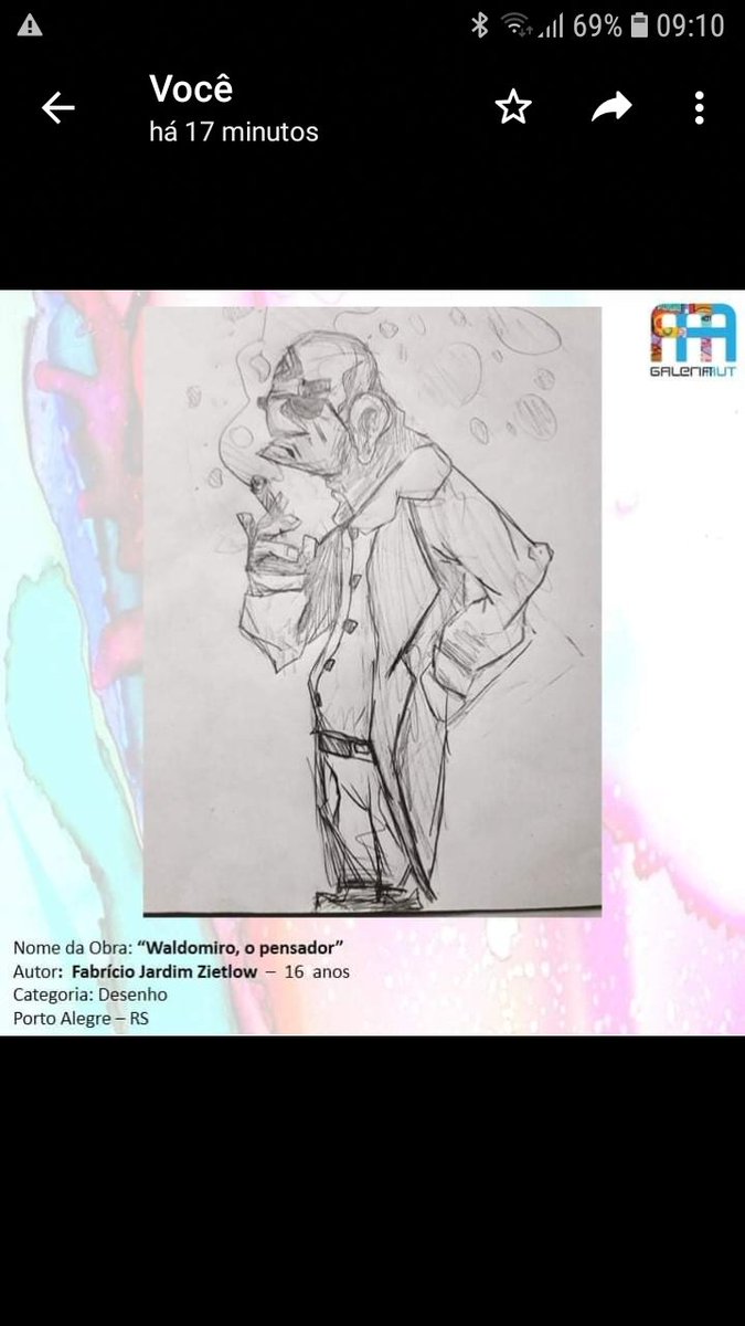 Oi, está acontecendo agora a exposição virtual da Galeria Aut. A amostra reúne artistas com TEA. Que quiser olhar, eis o link fb.me/e/14pMQmZ9j?ti…