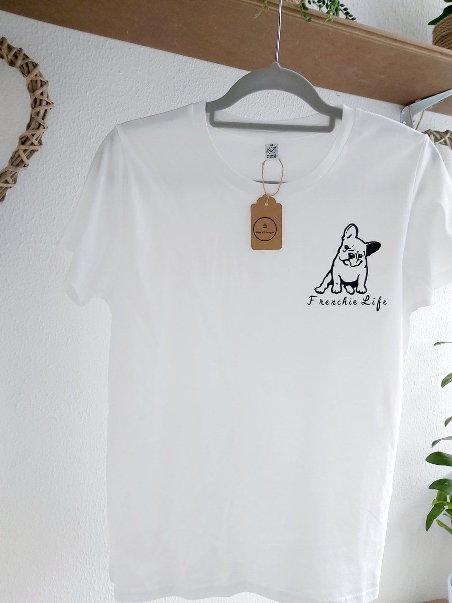 Dave20555247's tweet photo. Excited to share the latest addition to my #etsy shop: Frenchie Life motif organic t-shirt #white #tshirt #womenstshirt #womenswear #frenchie #frenchbulldog #doglovers #dogmum #dogmom https://t.co/ItnPEAK1Pj https://t.co/RKYvRr7w84