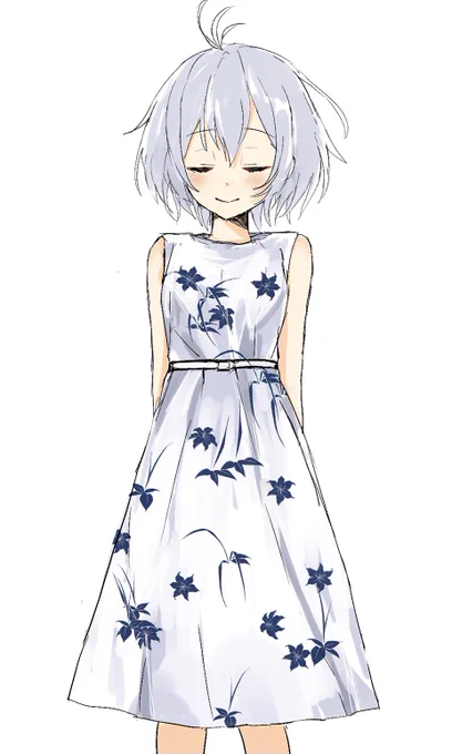 白ワンピシロちゃんらくがき 