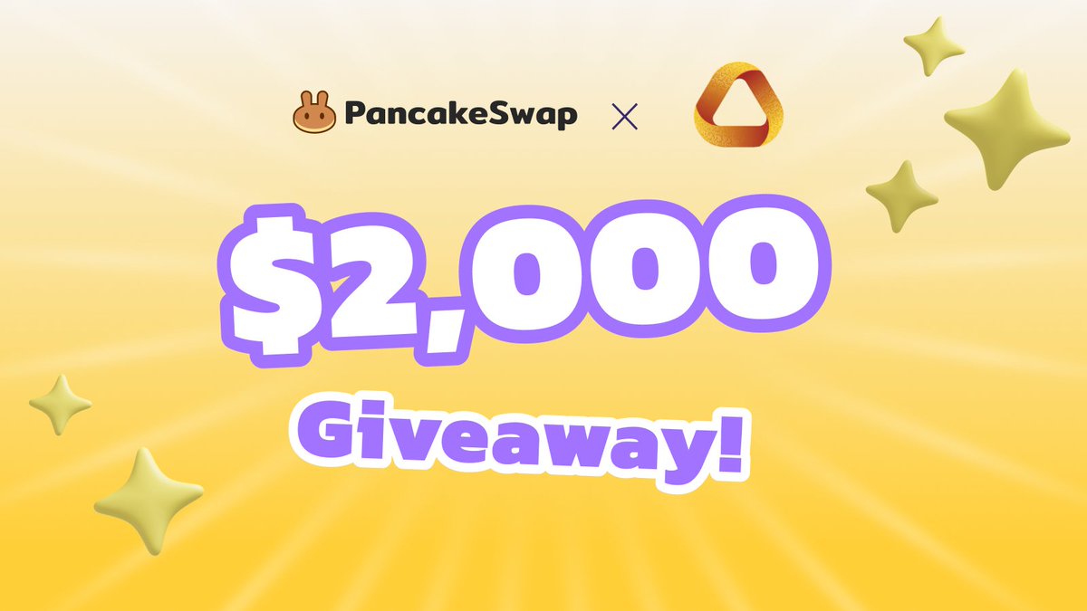 PancakeSwap (@pancakeswap) on Twitter photo 🥞 $2,000 $CAKE #GIVEAWAY 🥞
Show some love to the $ATA team!
To enter:
☑️ Follow <a href="/PancakeSwap/">PancakeSwap</a>
☑️ Follow <a href="/AutomataNetwork/">Automata Network</a>
☑️ Retweet this post!
10 winners will get $200 in #CAKE each!
📢 GO! 🥞 $2,000 $CAKE #GIVEAWAY 🥞
Show some love to the $ATA team!
To enter:
☑️ Follow <a href="/PancakeSwap/">PancakeSwap</a>
☑️ Follow <a href="/AutomataNetwork/">Automata Network</a>
☑️ Retweet this post!
10 winners will get $200 in #CAKE each!
📢 GO!