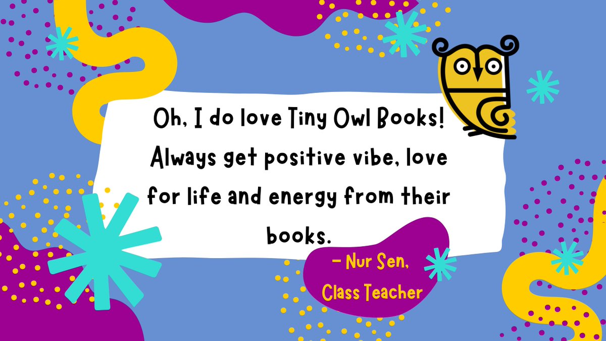 TinyOwl_Books's tweet photo. 💖 Positive Vibe! 💖
Thank you so much to class teacher @NurSen2019 for this incredibly kind tweet!
We are always so elated to see people love reading our wonderful books as much as we enjoy making them! 📚🦉 #TinyOwl https://t.co/FebjGIZIrr