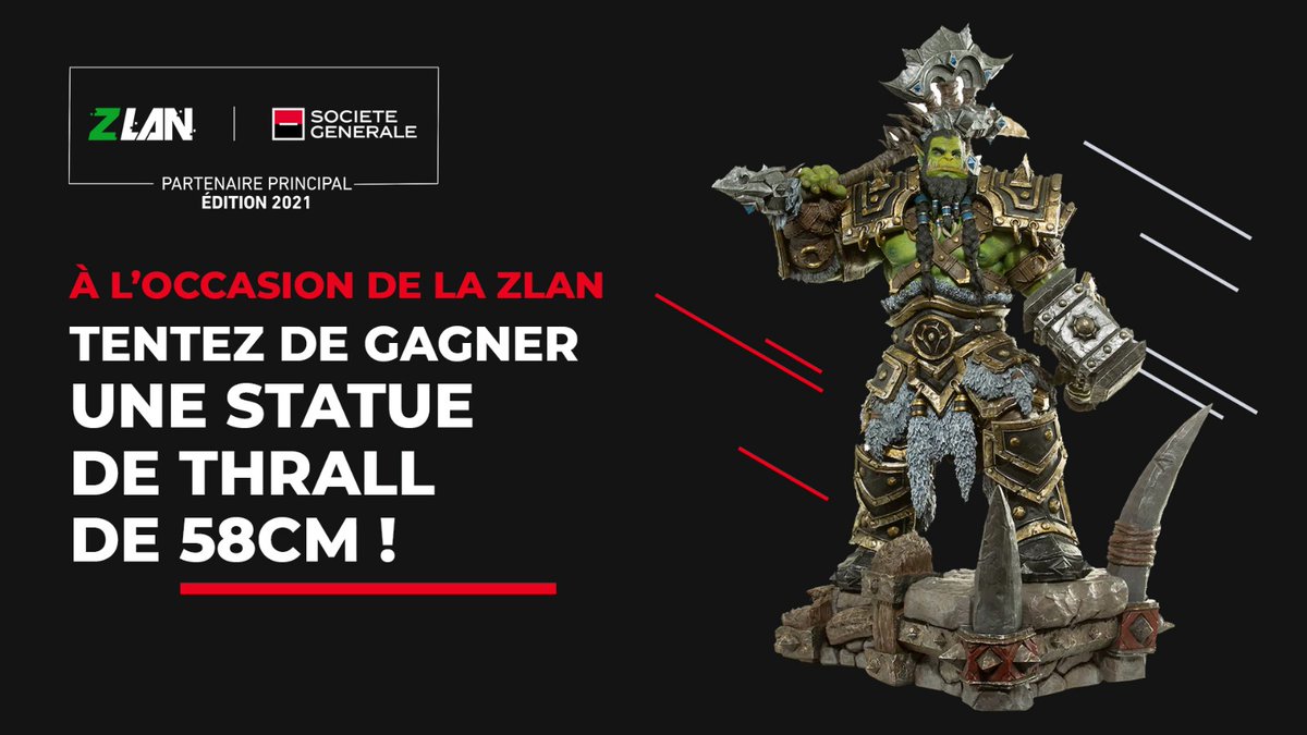 Pour tous les fans de Warcraft, nous vous faisons gagner une statuette collector d’une valeur de 750€ pendant cette #ZLAN2021 ! 🔥 

RT + Follow <a href="/SGesport/">Société Générale Esport</a> ! Tirage au sort lundi ! 🍀

Bonne chance à tous ! 🤞