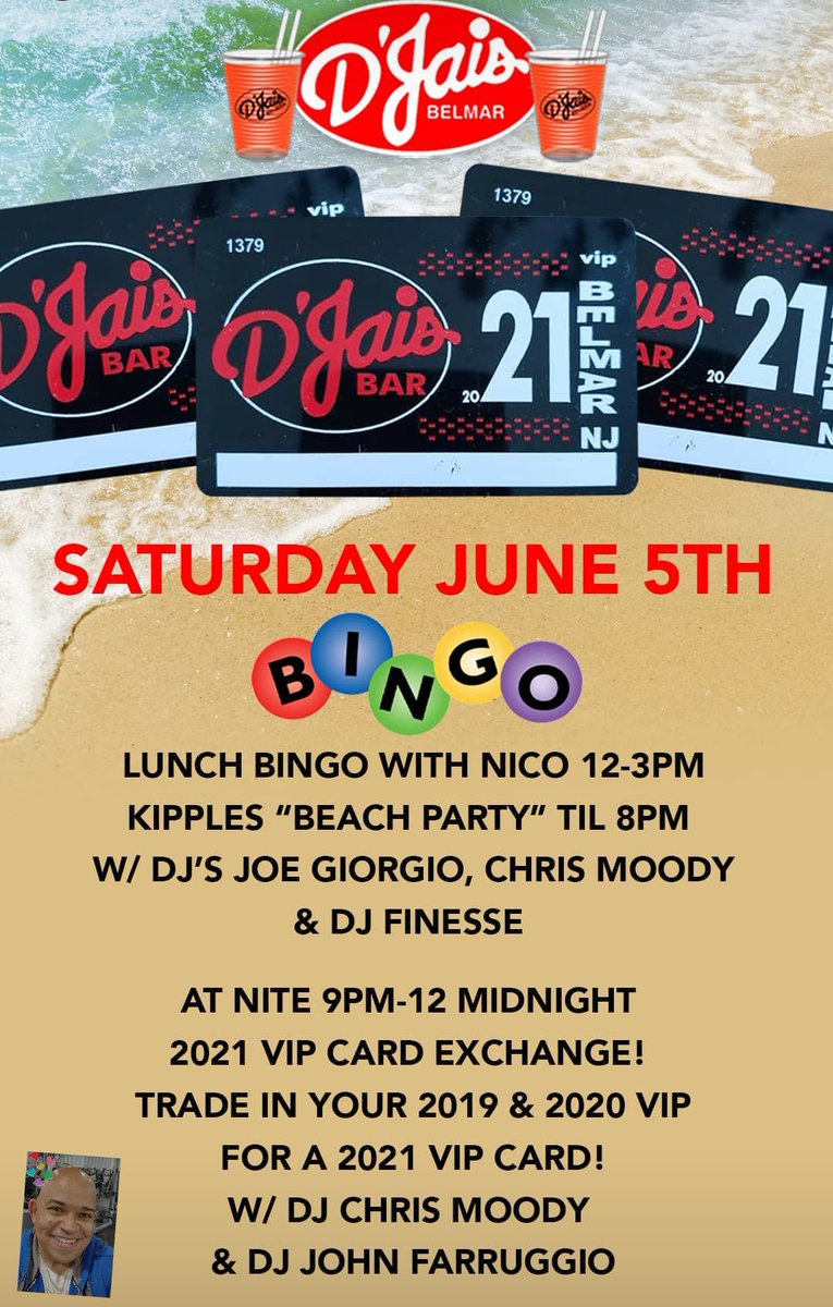 My #SaturdayThoughts this Week is @djais #SillySaturday with #Bunka!  @griptinz #Bingo @KipConner1 #beachparty @DJFINESSE and @djchrismoody is #inthebuilding !! Plus Trade in Your 2019-2020 Vip Cards !!!
