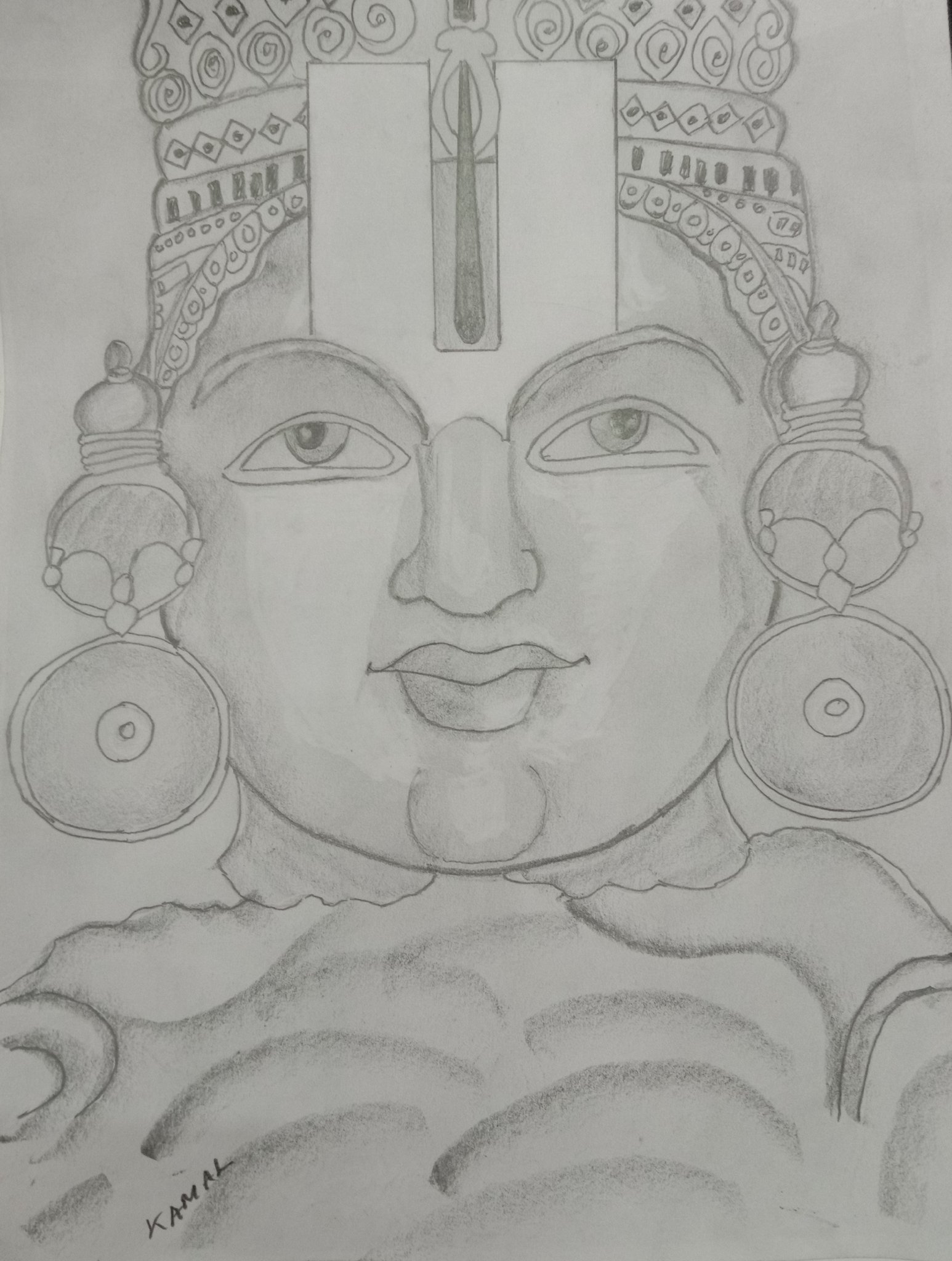 Aggregate 67+ lord venkateswara pencil sketch latest in.eteachers