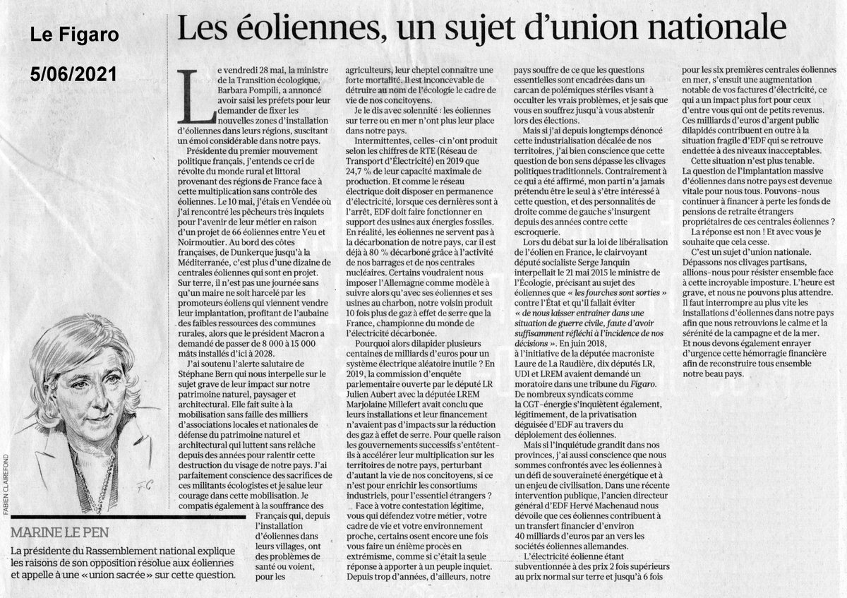 Nuke841's tweet photo. Je ne suis pas un inconditionnel de @MLP_officiel , mais il faut bien reconnaître qu'au sujet des #Eoliennes elle a raison sur toute la ligne.
A quand un article identique sur le #photovoltaïque, qui ne sert pas à grand chose, sinon à faire flamber nos factures #EDF ?
#LTE #EELV https://t.co/raFpvIGN0T