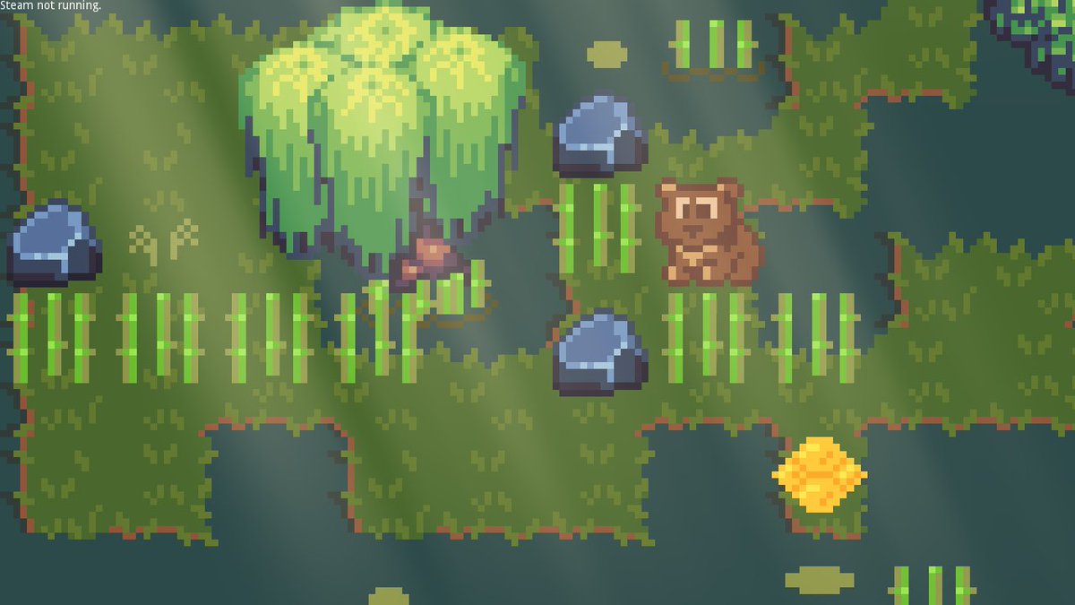 RNGGameDev's tweet image. New willow tree, right at home in the Bubblin&apos; Swamp!

#screenshotSaturday #indiegames #pixelart #godotengine