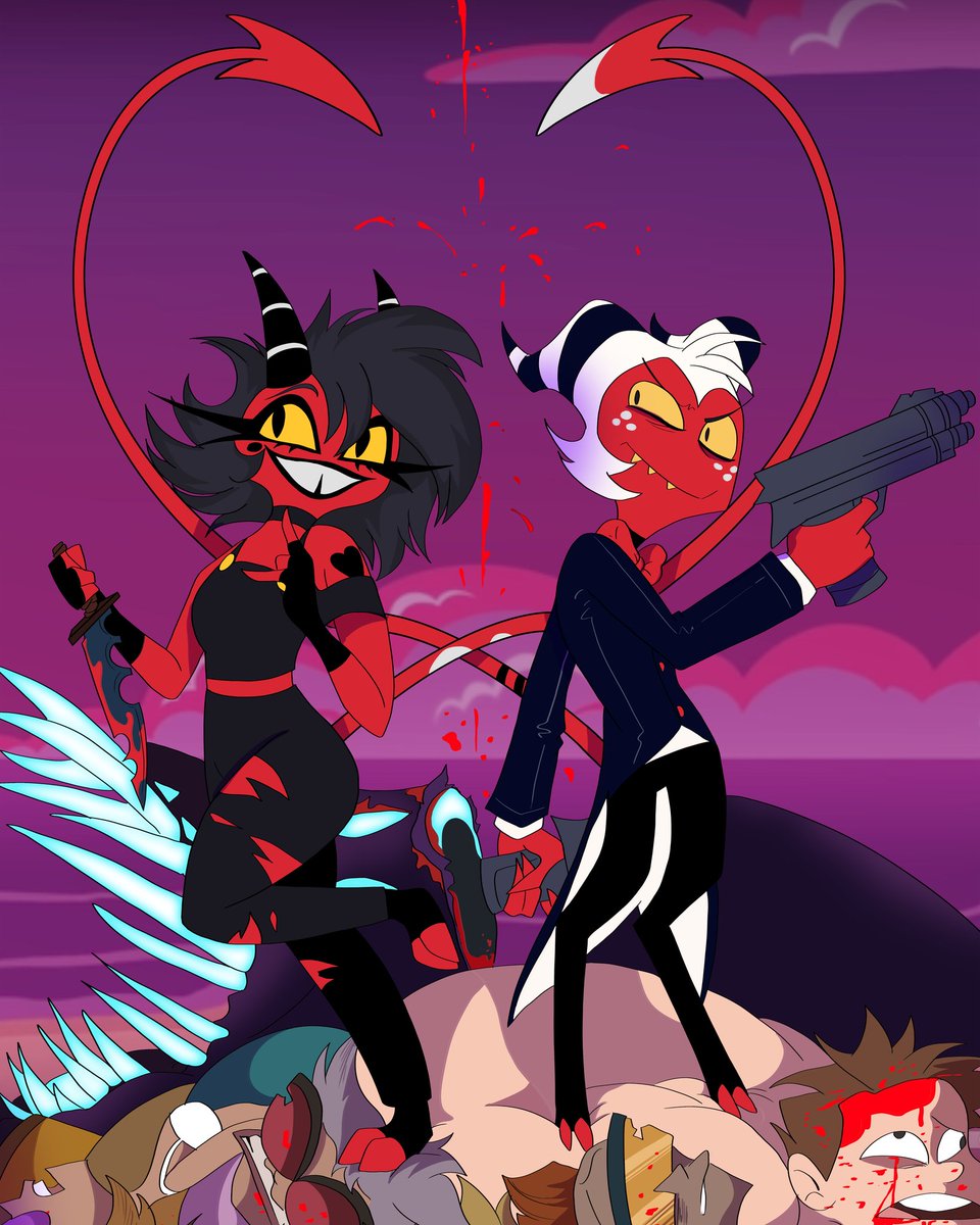 Toonlancer's tweet photo. 3 new Helluva boss posters. At perth supernova 
#HelluvaBoss #viviepop #loona #blitzo #millie #moxxie #stolas #octavia #drawing #art #colour #lineart #fanart #pose #cartoon #supernovaexpo https://t.co/JfEDmf8hBe