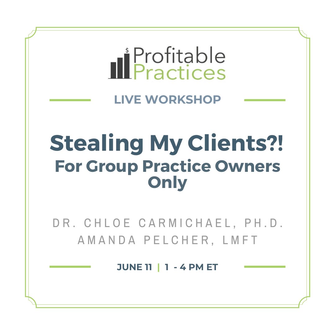 therapyrocket's tweet image. Are you a group practice owner?
You might be interested in our upcoming workshop!

Sign-up here!
👇👇👇
hubs.la/H0PDkxy0

#GroupPractice #PrivatePracticeTherapist #Therapreneur #TherapyBusiness #