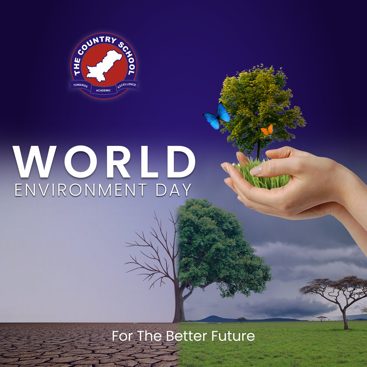 TCSPSecMux's tweet photo. Every little step makes a difference. On this World Environment Day let's have a combined aim to make our world a more beautiful, cleaner and greener place.

#TheCountrySchool #TCS #Education #School #WorldEnvironmentDay #Environment #Pakistan https://t.co/OJID10j6f5