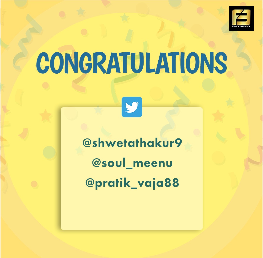 funnearnapp's tweet photo. The wait is finally over. Here are the winners of last week's Guess the Gibberish contest
1 more contest is live on our page. Participate &amp;you could be one of the lucky winners
Tag your friends &amp; tell them you've won @paytm cash.Inbox us your PayTM number
#funnearn #ContestAlert https://t.co/UZgNFeCpwr