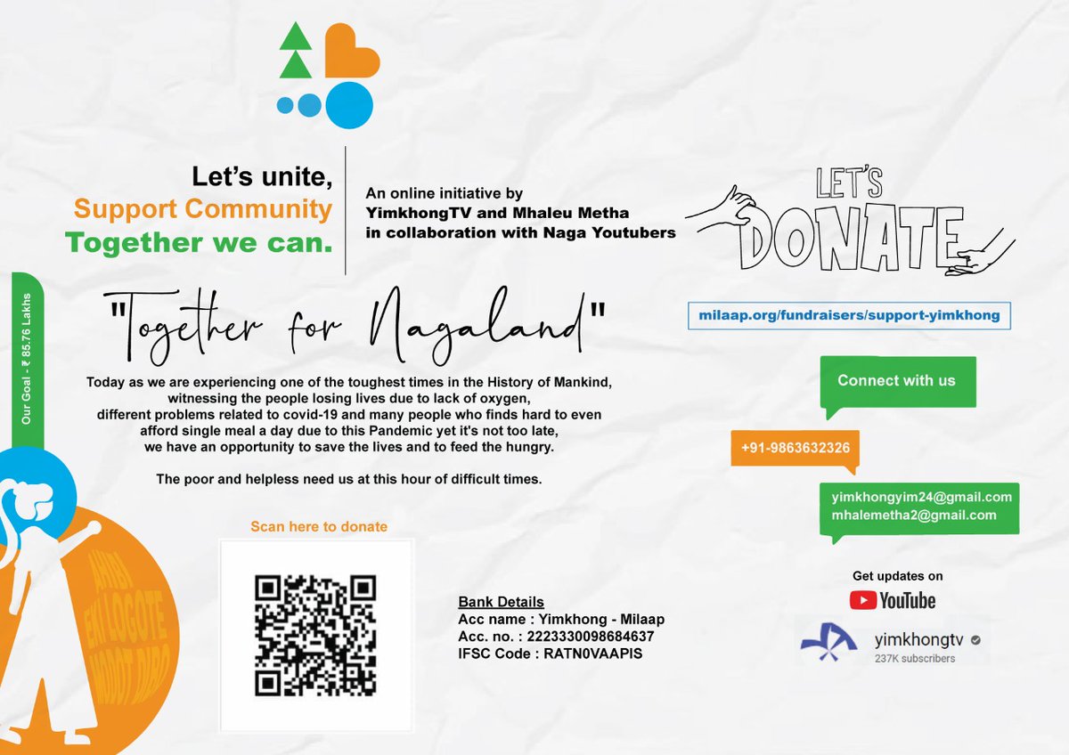 Yimkhong28's tweet photo. KINDLY HELP US TO REACH OUT MORE PEOPLE.
#TogetherforNagaland https://t.co/QpQkQZonFm