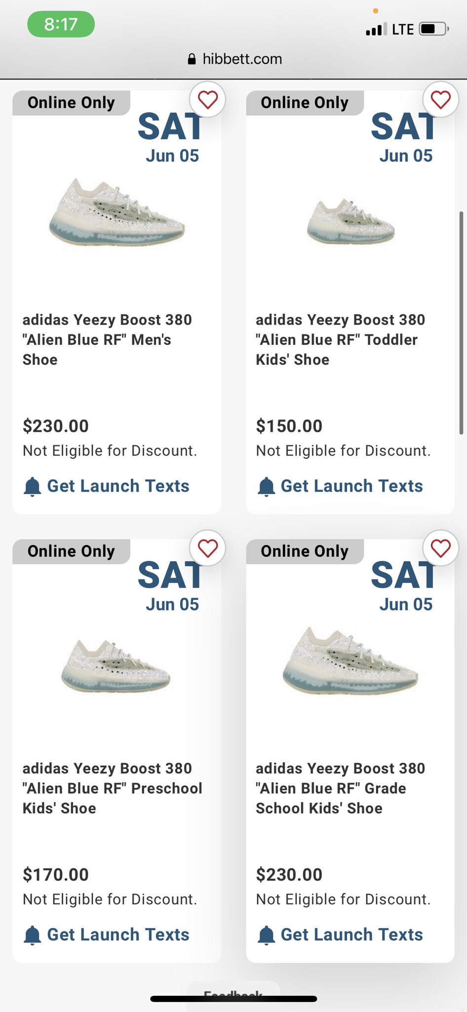 Call Me Kari Full Restock Of Yeezy Alien Rf On Hibbett Solelinks T Co Xuekceci8o
