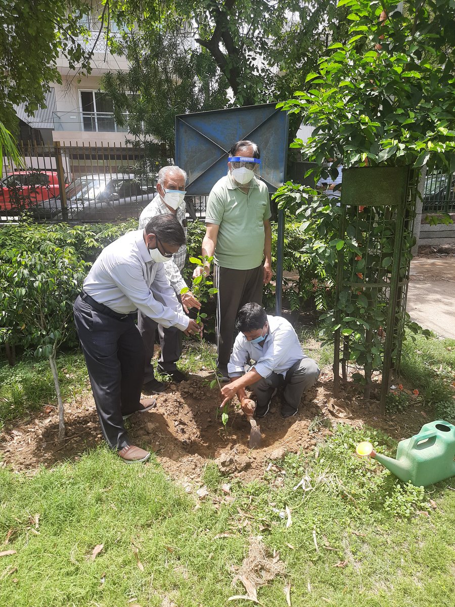 Taking part in a plantation drive on the occasion of Environment Day in a park near residence in Janakpuri area. Happy Environment Day.