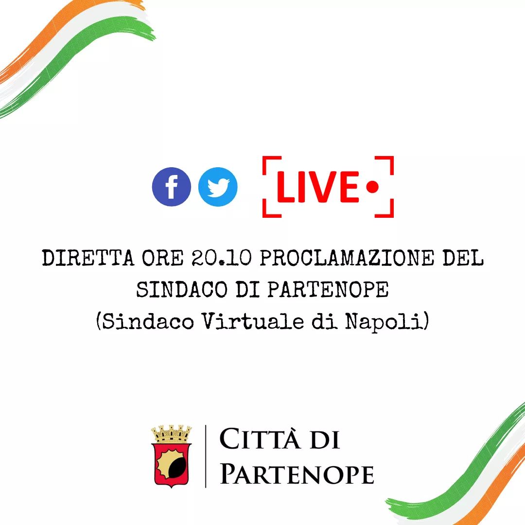 Partenope's tweet photo. Ci siamo! It's the final countdown, e lunedì alle 20.10 (circa) su questo account proclameremo in diretta il Sindaco di Partenope!🏆 Siete pronti?

Vi aspettiamo 'virtuali' e carichi!☀ #cittadipartenope #elezionivirtuali #Napoli https://t.co/kAZY07hB4z