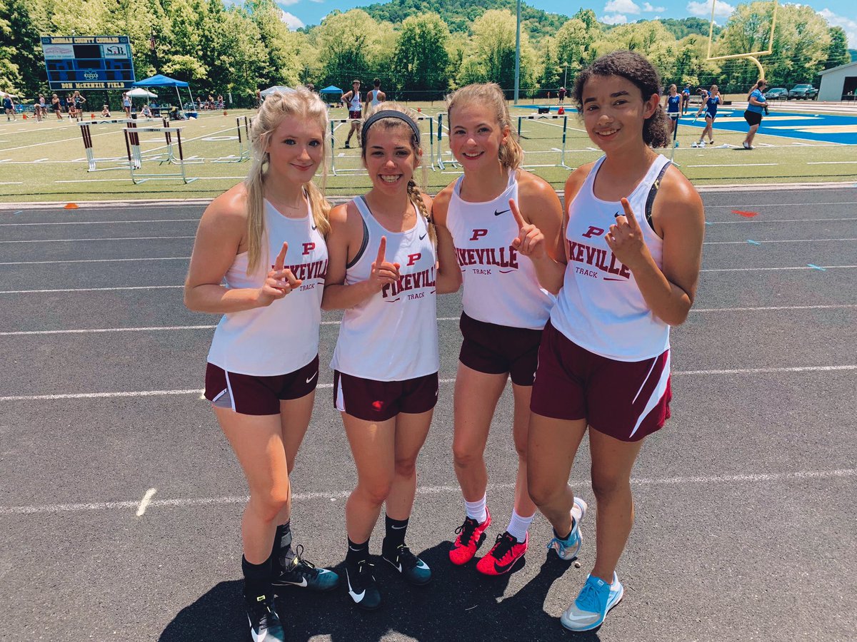 Proud of my girls and my team today!!! What a track season, wished I was healthy through the entire season though. Gonna use it as motivation for next year and this summer to get the best I possibly can! #hailpikeville