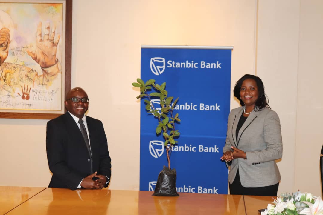 nwscug's tweet photo. PHOTOS:
General Manager Kampala Water @NWSCKampalaGM handing over a tree seedling to @stanbicug CEO Anne Juuko. Be part of the  #NWSCTreeVolution #ATree4EveryCustomer campaign. Plant a tree and save the future. @NWSCMD https://t.co/9Nx5K0eIqO