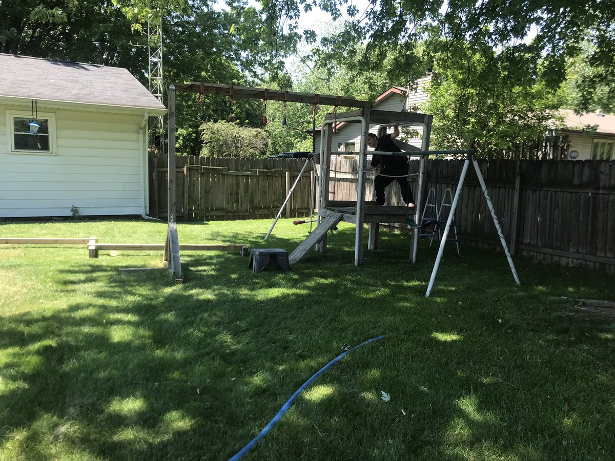 danke_yahoo's tweet photo. @ninjawarrior @mattiseman @Akbar_Gbaja @JoeMoravsky our backyard ninja warrior course https://t.co/LUupd6Rtwl