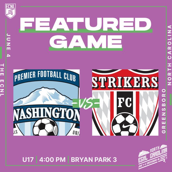 ECNL Girls (@ecnlgirls) on Twitter photo And during our final Featured Match of day two at #ECNLNC we follow <a href="/WAPremier/">Washington Premier F.C.</a> and <a href="/StrikersECNL/">Strikers FC ECNL</a>βοΈ
Follow this thread for live updates β€΅οΈ And during our final Featured Match of day two at #ECNLNC we follow <a href="/WAPremier/">Washington Premier F.C.</a> and <a href="/StrikersECNL/">Strikers FC ECNL</a>βοΈ
Follow this thread for live updates ‡οΈ