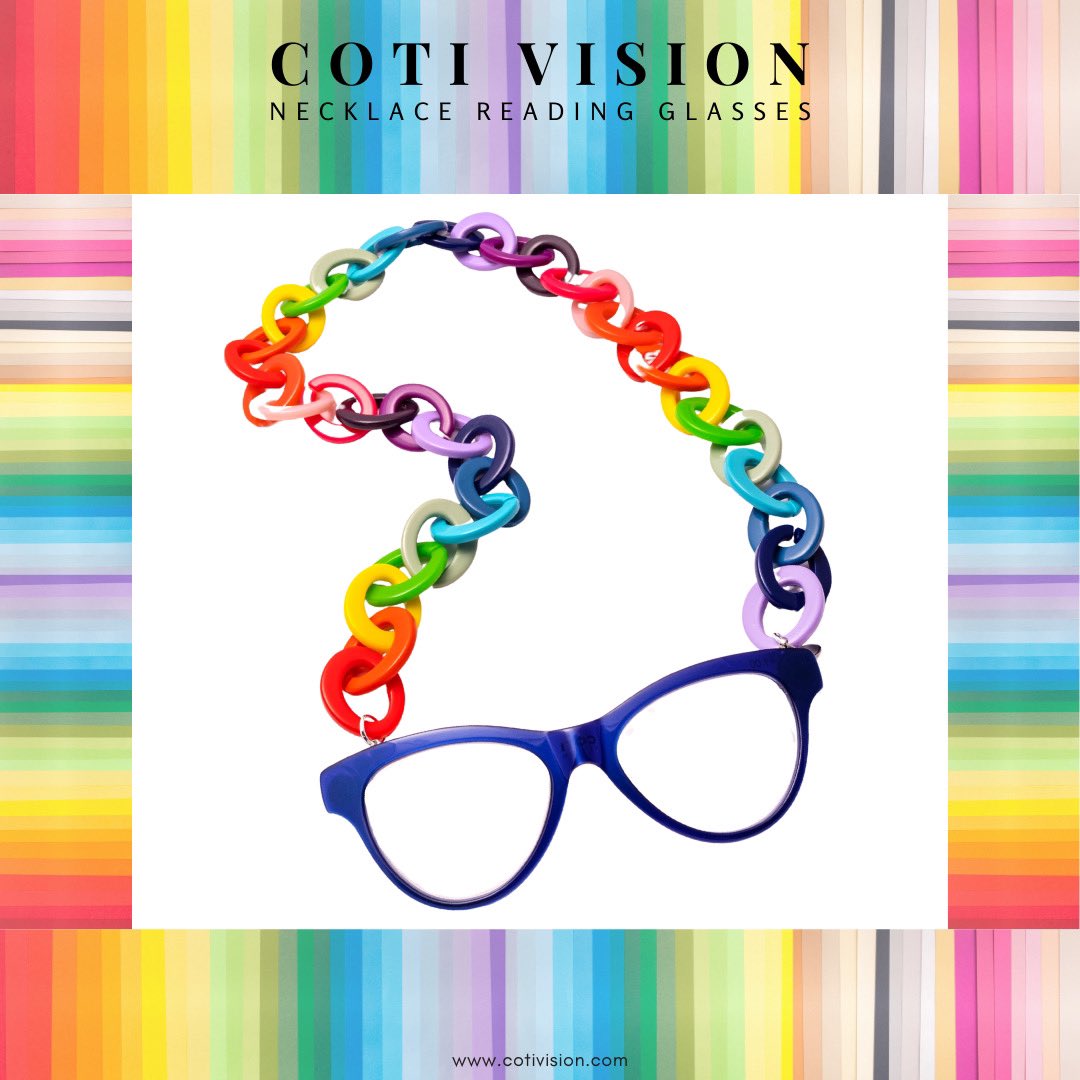 coti_vision's tweet photo. 🌈 Look what’s NEW! Bursting with pops of colour. Fun, functional and fabulous 🌈 #glasseschains #fashion #ontrend @DeborahMeaden Handmade in Italy from #recycledplastic https://t.co/KXO37upgvN