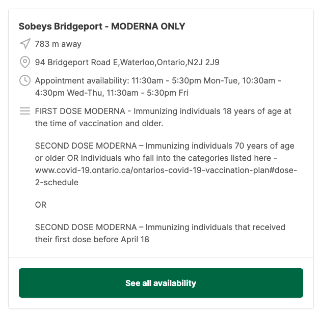 Vaccine Hunters Canada tweet media