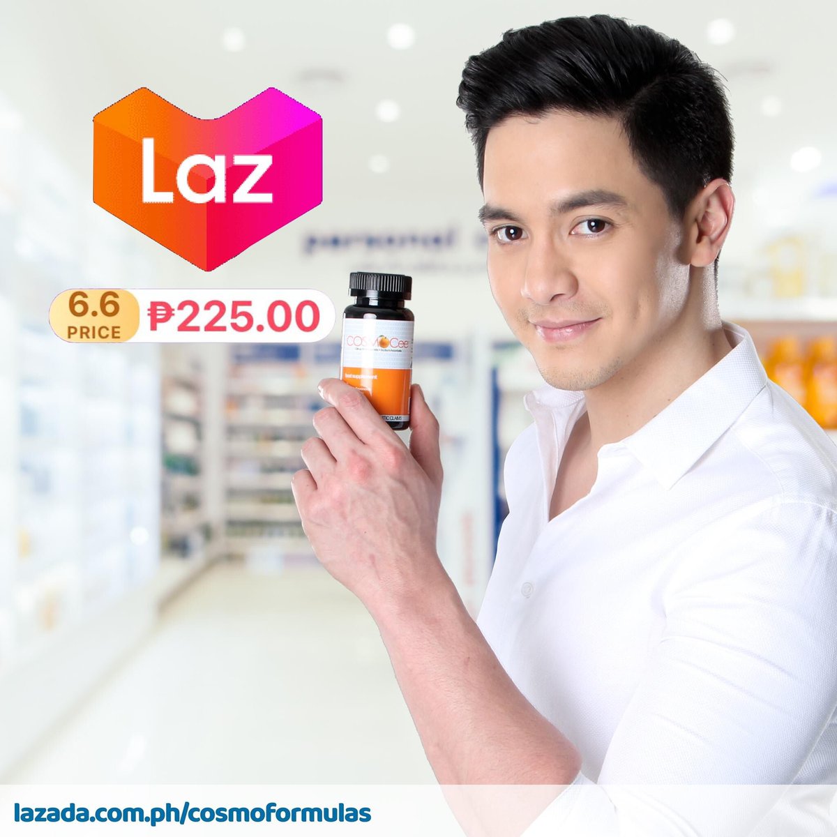CosmoCeeVitamin's tweet photo. ARE YOU READY FOR LAZADA 6.6 SALE?
Headover to our Official Lazada Shop https://t.co/lNkHQrdsQx
And Get Big Savings on #CosmoCee and other #BFCLab Brands 

#AldenRichards #AldenForCosmoCee @aldenrichards02 https://t.co/p6LCkMbjqP