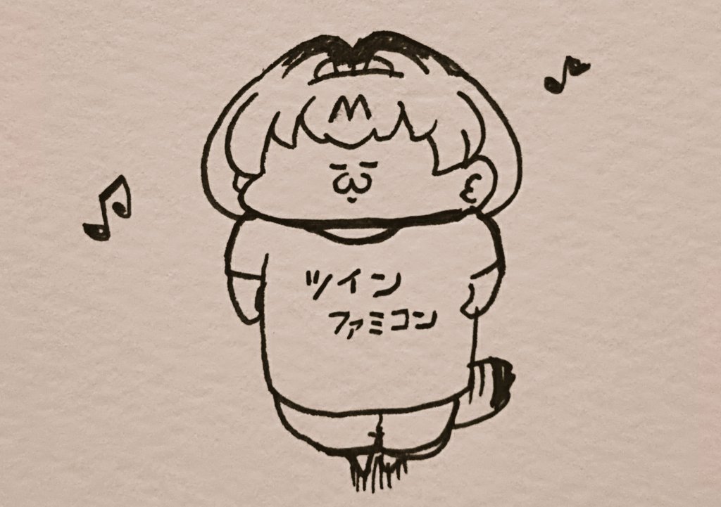 ゴキゲンなTシャツを着てご機嫌なみんみ 