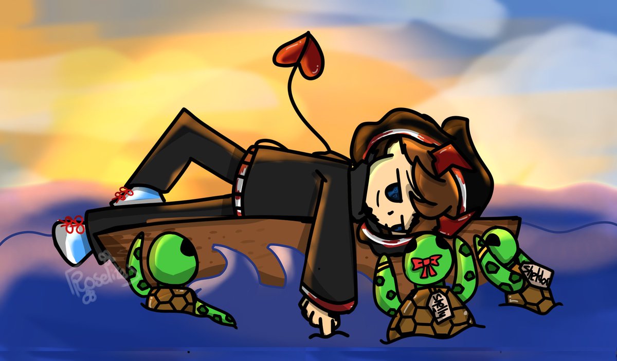 roselite1068's tweet photo. Hc that when Bad was. On the boat sailing off somewhere at the end of the egg banquet stream Shelly and Sheldon probably noticed he was down and wanted to cheer him up in some way haha
.
Rts are appreciated!
[ #badboyhalofanart #badboyhalo #badboyhalolore #happytwt #dsmpfanart ] https://t.co/fbK1JACm77